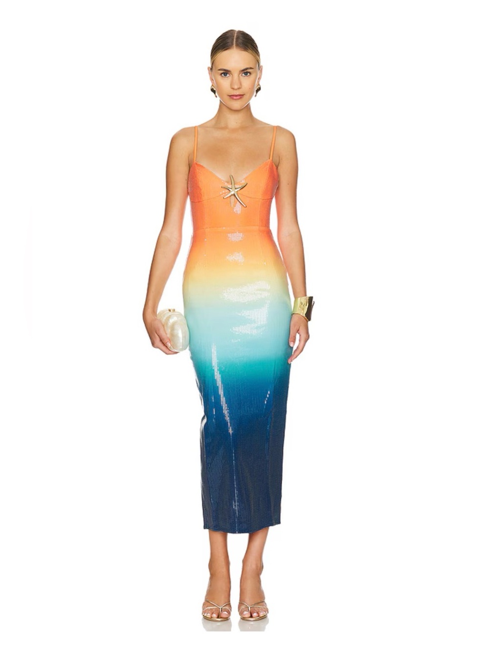 Revolve *SOLD OUT* Strapless Ombre Orange to Blue Maxi Dress - Picture 7 of 7